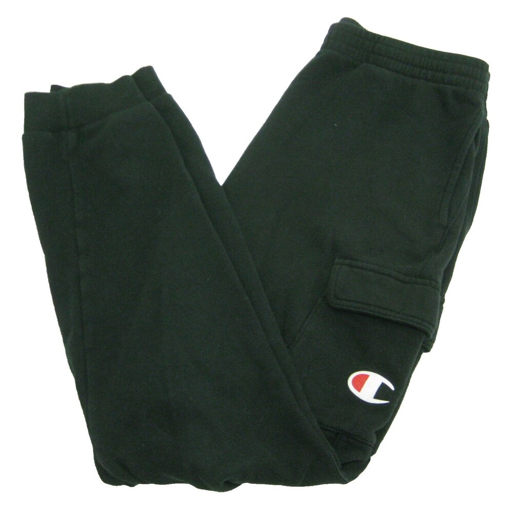CHAMPION Boy's (Size XL 32-34x28) Black Athletic Jogger Cargo Pants Sweatpants
